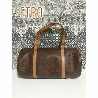 エトロ(ETRO)の【良品】ETRO エトロ PVC レザー ペイズリー ミニボストン ハンドバッグ(ハンドバッグ)