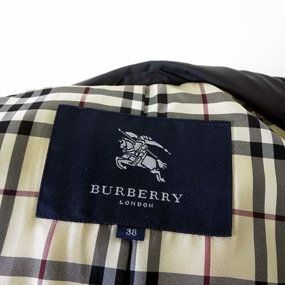 バーバリー BURBERRY ダウンジャケット フォックスファー M 38 黒 レディースのジャケット/アウター(ダウンジャケット)の商品写真