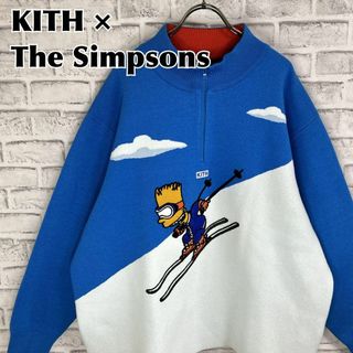 キス(KITH)のKITH × The Simpsons キス セーターニット ハーフジップ 刺繍(ニット/セーター)