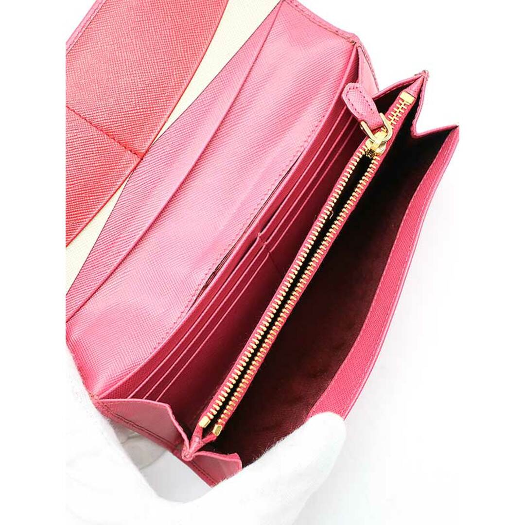 PRADA(プラダ)のPRADA プラダ サフィアーノ二つ折り財布 ピンク レディースのファッション小物(財布)の商品写真