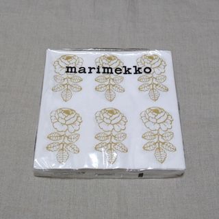 マリメッコ(marimekko)のmarimekko ペーパーナプキン大 ヴィヒキルースゴールド マリメッコ(テーブル用品)