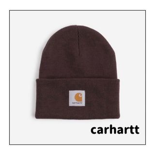 カーハート(carhartt)の冬SALE【タグ付き】 carhartt カーハート　ニット帽　ブラウン　ニット(ニット帽/ビーニー)