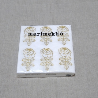 マリメッコ(marimekko)のmarimekko ペーパーナプキン小 ヴィヒキルースゴールド マリメッコ(テーブル用品)