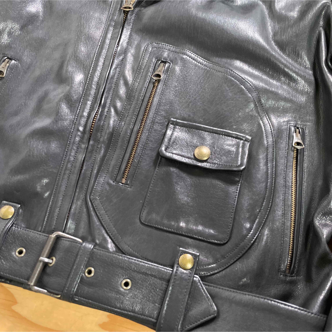 BELSTAFF(ベルスタッフ)の未使用☆BELSTAFF ベルスタッフ 羊革 レザージャケット ブラック/48 メンズのジャケット/アウター(レザージャケット)の商品写真