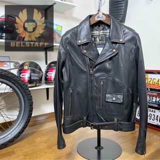 ベルスタッフ(BELSTAFF)の未使用☆BELSTAFF ベルスタッフ 羊革 レザージャケット ブラック/48(レザージャケット)