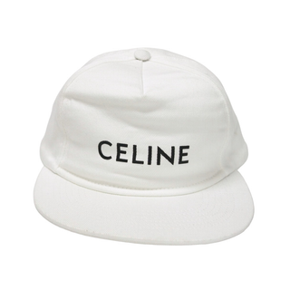 セリーヌ(celine)のCELINE セリーヌ ベースボール キャップ M ロゴ ホワイト 白 2AUU1126N 帽子 メンズ レディース(キャップ)