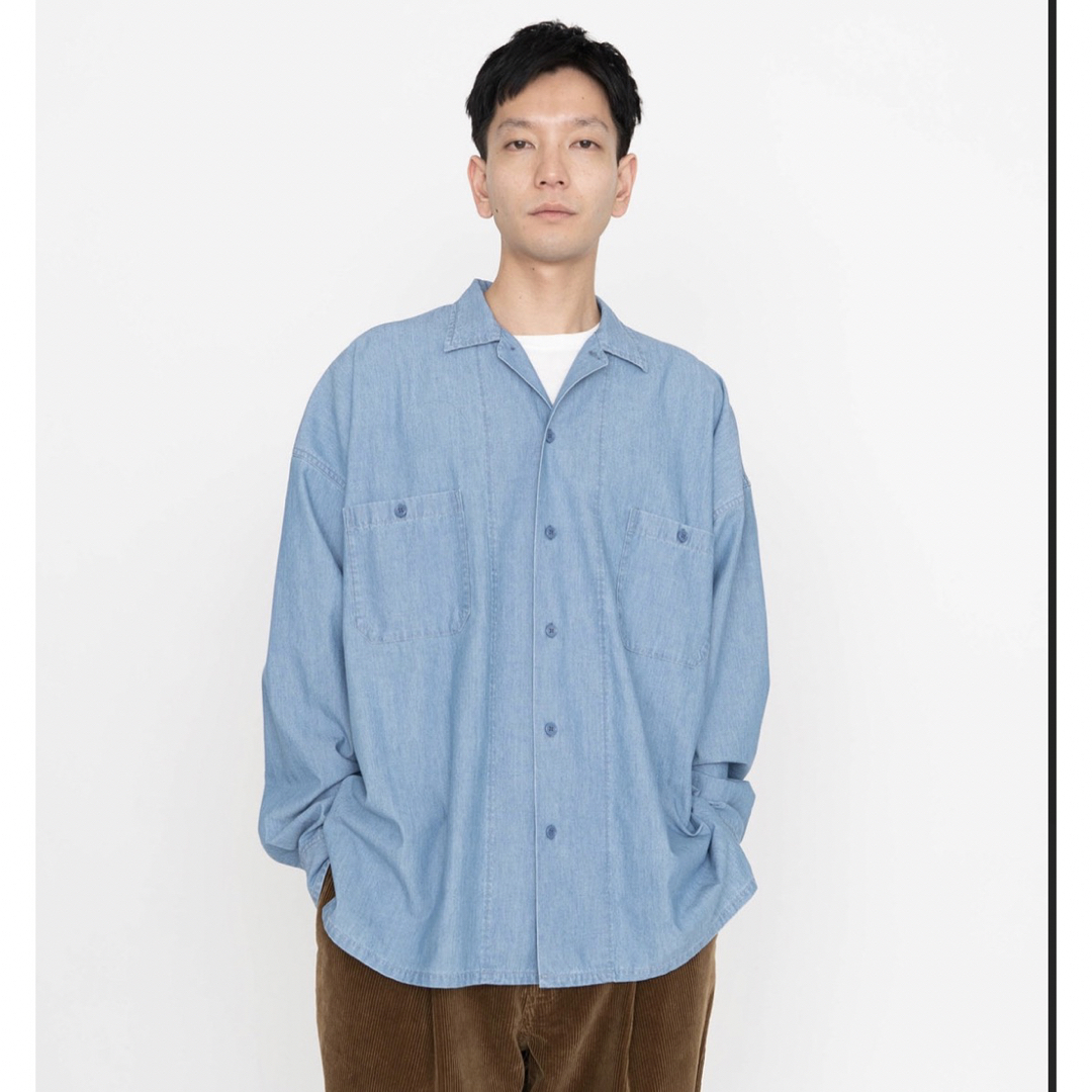 nanamica Open Collar Chambray Shirt Sシャツ