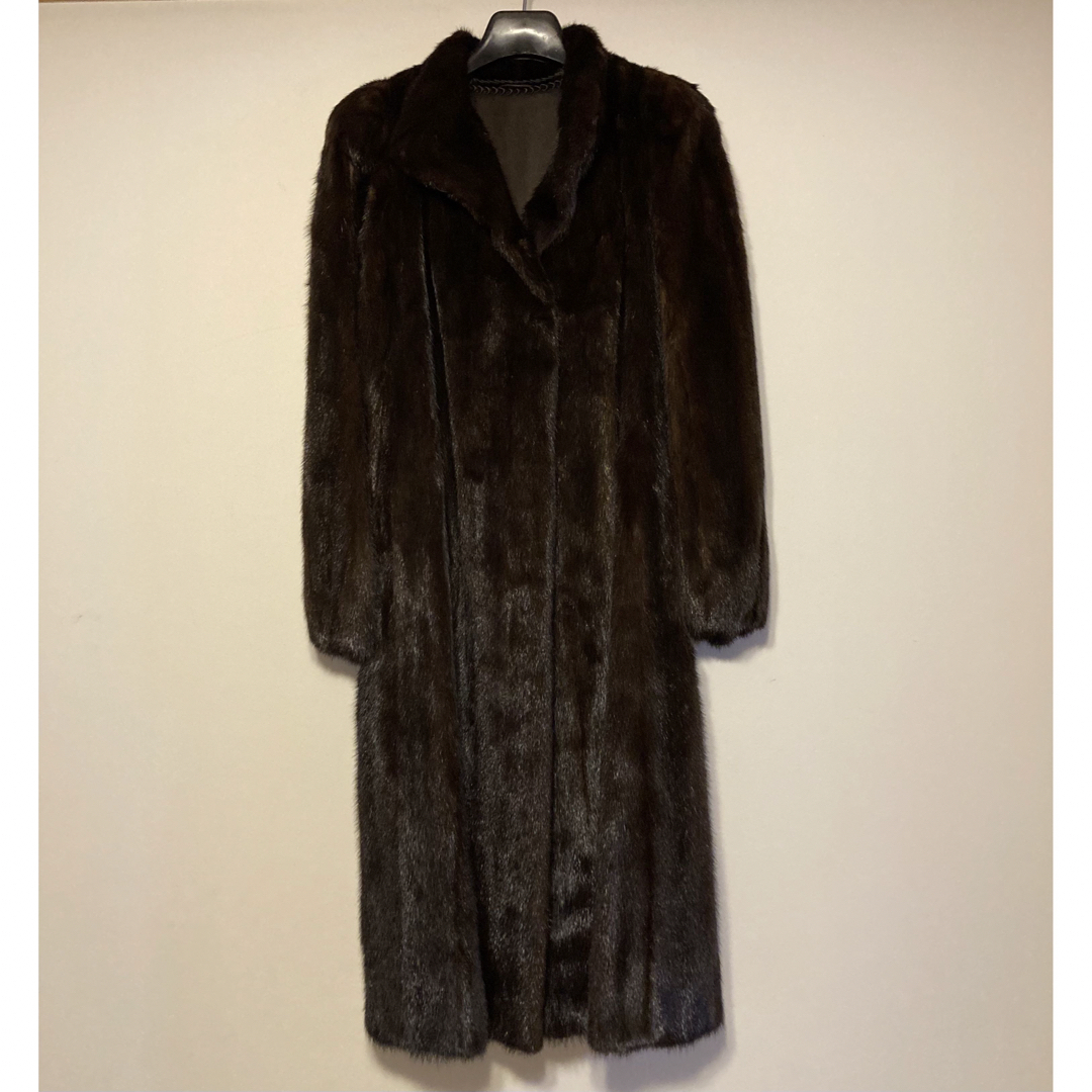 ミンク　コート　ブラウン　サイズM レディースのジャケット/アウター(毛皮/ファーコート)の商品写真