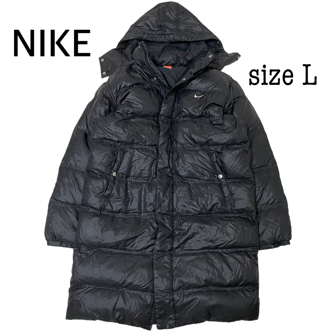 NIKE(ナイキ)のNIKE   ベンチコート　ロング　ダウンコート　フード　2way   L メンズのジャケット/アウター(ダウンジャケット)の商品写真