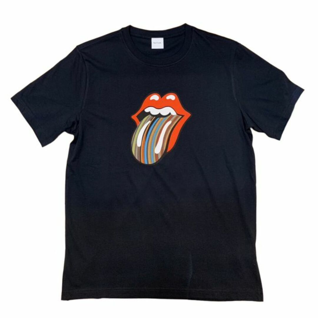 Paul Smith × The Rolling Stones Signature Stripe Tongue Logo Tee 黒 MサイズM