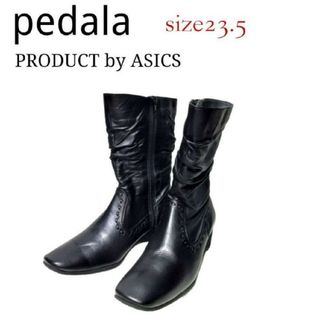 ペダラ(Pedala（asics）)の✨極美品✨pedala★ASICS★本革★ウォーキング★ブーツ★size23.5(ブーツ)