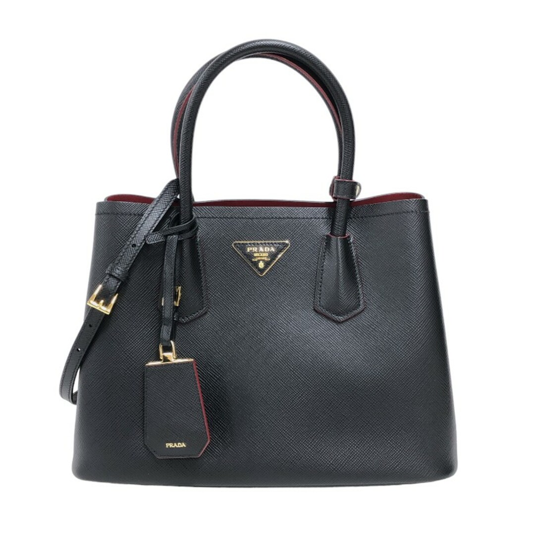 プラダ PRADA ドゥープレ スモールバッグ 1BG887 ネロ レザー レディース ハンドバッグ約325cm高さ