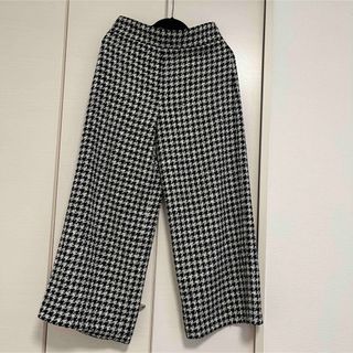 ザラ(ZARA)のZARA 千鳥格子柄　バギーパンツ(バギーパンツ)