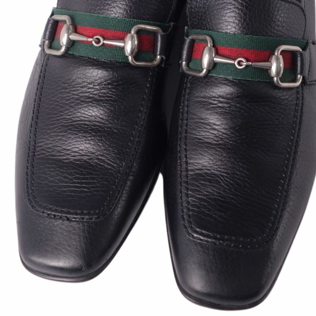 Gucci(グッチ)のグッチ GUCCI ローファー モカシン ホースビット シェリーライン カーフレザー シューズ 靴 メンズ イタリア製 40 1/2E(25.5cm相当) ブラック メンズの靴/シューズ(ドレス/ビジネス)の商品写真