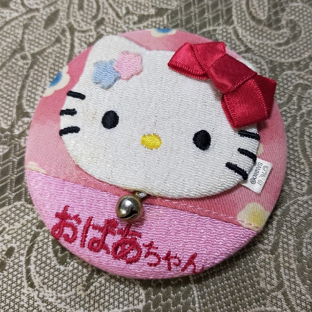 サンリオ(サンリオ)の♡キティ♡  手鏡  ちりめん  レース レディースのファッション小物(ミラー)の商品写真