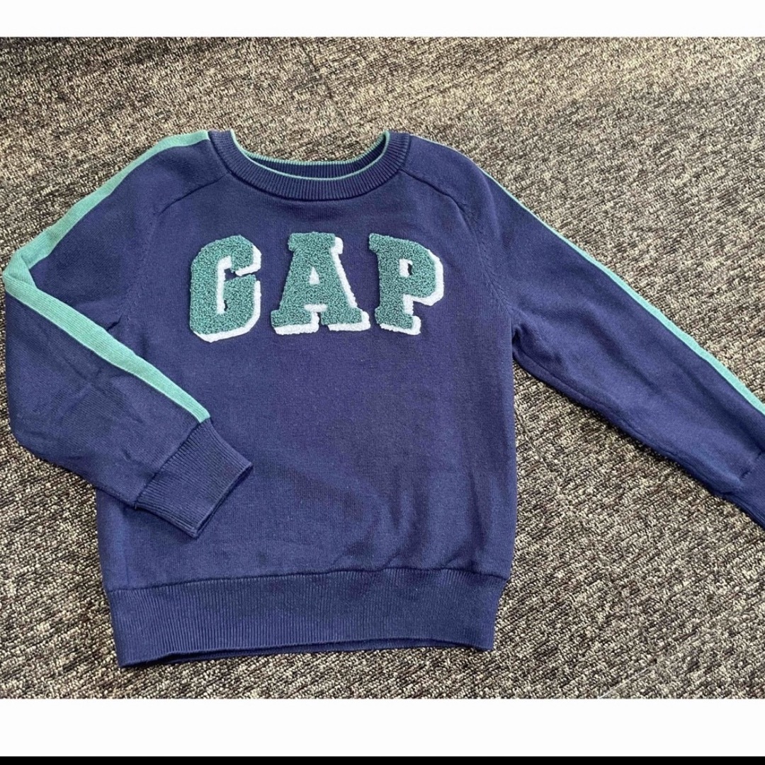 babyGAP(ベビーギャップ)の【GAP】キッズ ロゴ セーター ネイビー キッズ/ベビー/マタニティのキッズ服男の子用(90cm~)(ニット)の商品写真