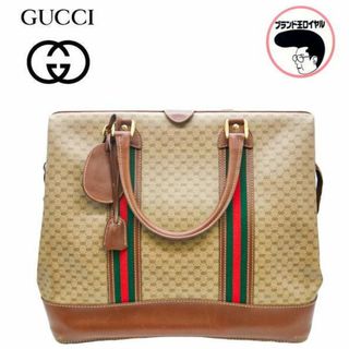 Gucci - GUCCI グッチ ボストンバック オールドグッチ GG ベージュ ヴィンテージ