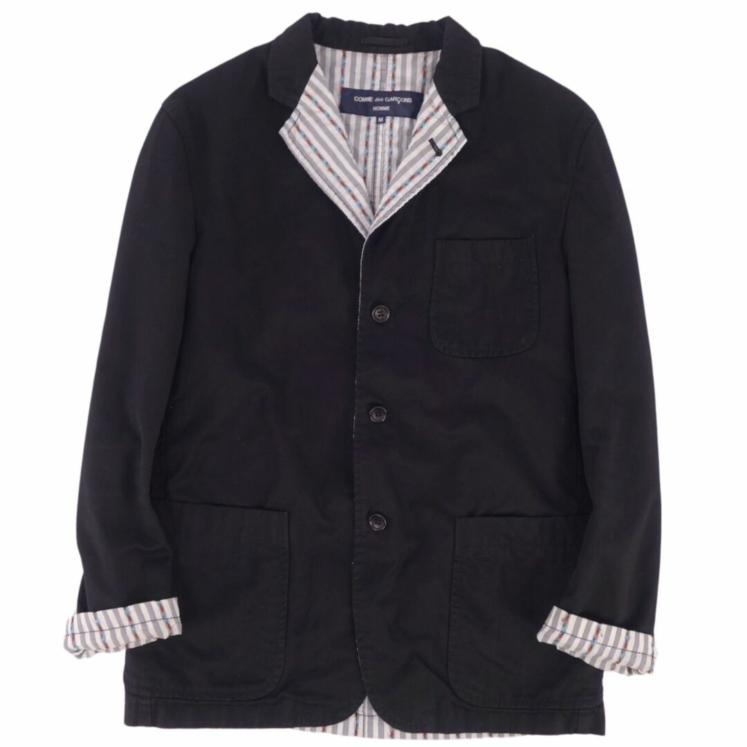 約75cm身幅コムデギャルソンオム COMME des GARCONS HOMME ジャケット テーラード リバーシブル アウター メンズ M ブラック