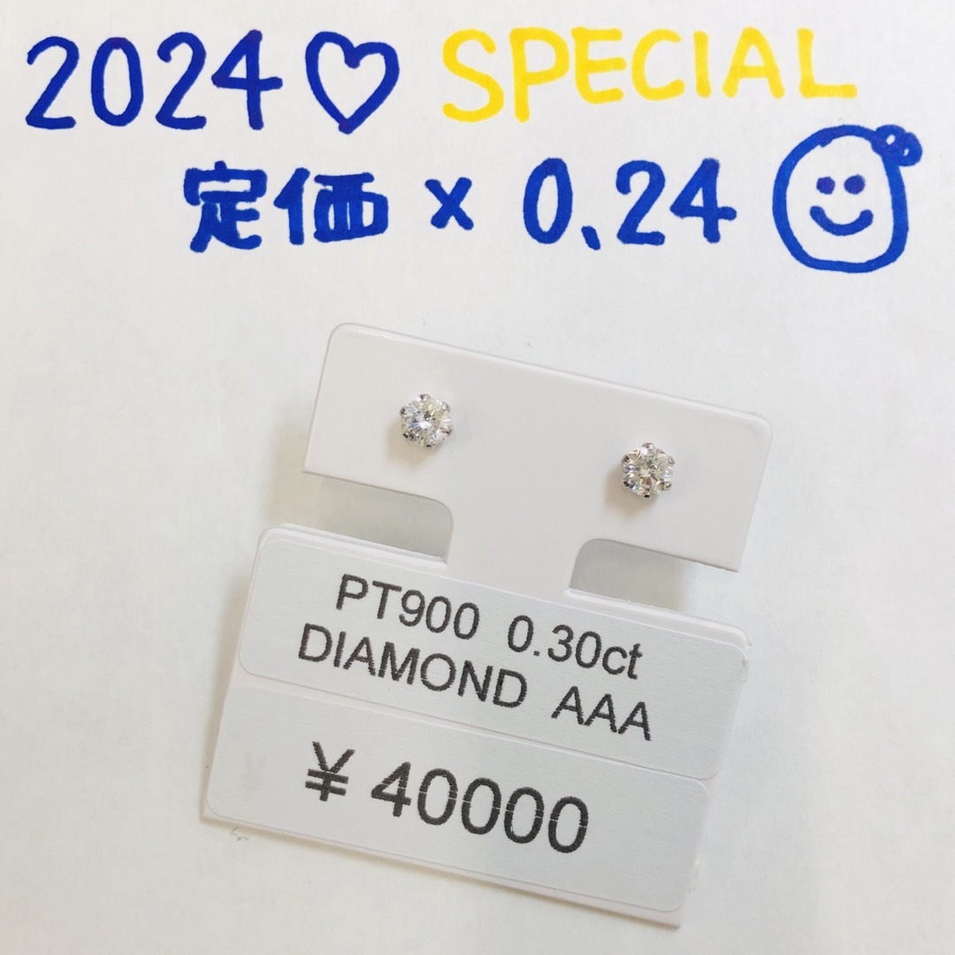 DE-23277 PT900 ピアス ダイヤモンドラウンド地金