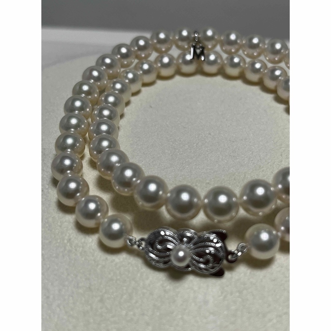 MIKIMOTO(ミキモト)のミキモト　パールネックレス　7〜7.5㎜　長さ43㎝　美品 レディースのアクセサリー(ネックレス)の商品写真