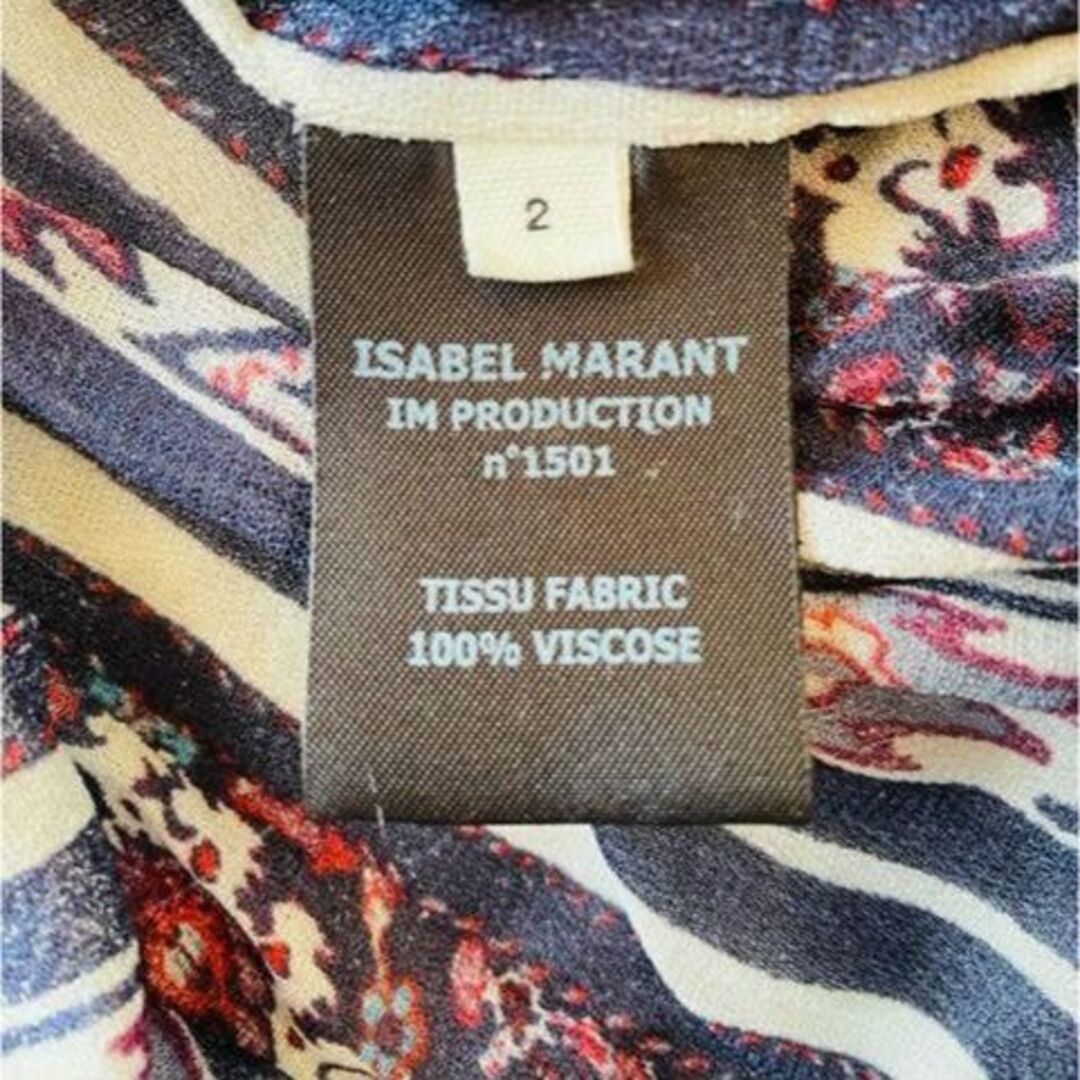 レディース【ISABEL MARANT ETOILE】ペイズリー花柄ブラウス パープル 2