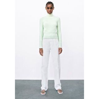 ザラ(ZARA)の【ZARA】ソフトタッチニットセーター　グリーン　S(ニット/セーター)