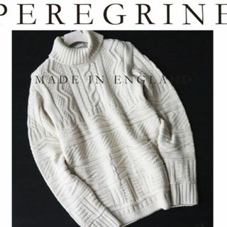 ペレグリン(PEREGRINE)の新品【ペレグリン】英国製 毛100%フロントWポケットタートルネックセーター M(ニット/セーター)