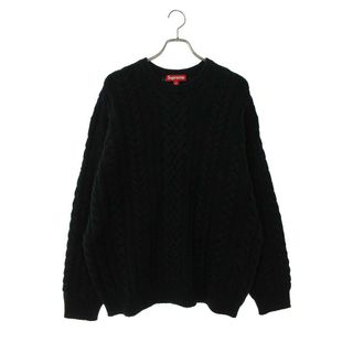 シュプリーム(Supreme)のシュプリーム  23AW  Applique Cable Knit Sweater バックロゴケーブルセーターニット メンズ L(ニット/セーター)