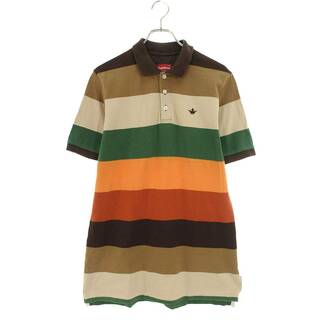 シュプリーム(Supreme)のシュプリーム  00SS  Crown Striped Polo Shirt ラージストライプクラウン刺繍半袖ポロシャツ メンズ L(ポロシャツ)