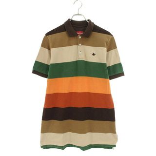 シュプリーム(Supreme)のシュプリーム  00SS  Crown Striped Polo Shirt ラージストライプクラウン刺繍半袖ポロシャツ メンズ L(ポロシャツ)