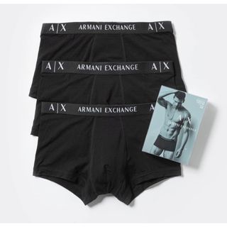 ARMANI EXCHANGE - 新品アルマーニ エクスチェンジ ボクサーパンツ３枚セット　ブラック ARMANI