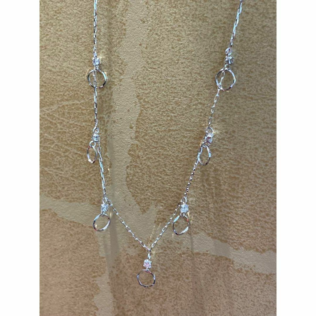 新品】Pt900ダイヤデザインネックレス 新品】Pt900ダイヤデザインネックレス