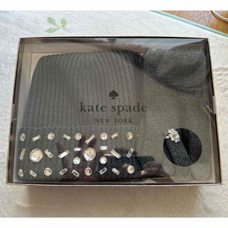 ケイトスペードニューヨーク(kate spade new york)のKate spade New York ニットキャップ・手袋セット　Box入り(ニット帽/ビーニー)