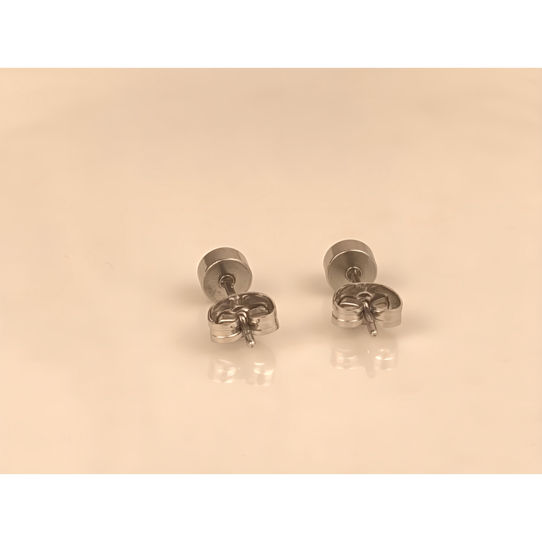 4mmスワロフスキー使用　スタッドピアス　両耳　シルキーセージディライト ハンドメイドのアクセサリー(ピアス)の商品写真