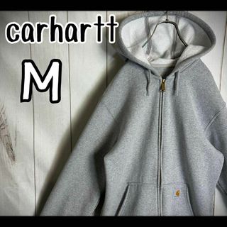 カーハート(carhartt)の【定番デザイン】　カーハート　パーカー　ジップアップ　裏起毛　霜降りグレー(パーカー)