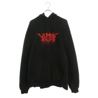 ヴェトモン(VETEMENTS)のヴェトモン  17AW  WAH18TR13 メタルロゴプリントプルオーバーパーカー レディース S(トレーナー/スウェット)