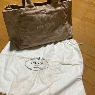 プラダ(PRADA)のPRADA／プラダ　トートバッグ/キャンバス/BEG/カナパ(トートバッグ)