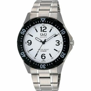 シチズン(CITIZEN)の新品　シチズン　10気圧防水　白 文字盤 W376-204 メンズ シルバー(金属ベルト)