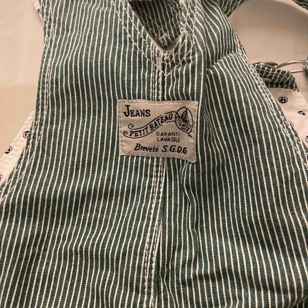 PETIT BATEAU(プチバトー)の美品プチバトー　サロペットset キッズ/ベビー/マタニティのベビー服(~85cm)(シャツ/カットソー)の商品写真