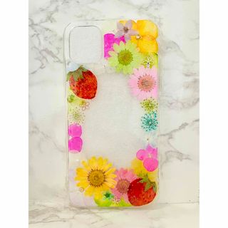 全機種対応 iPhoneケース 押し花ケース 押し花 ケース 花 Android(スマホケース)