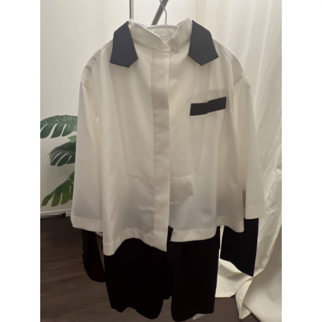 sacai - sacai 21ssドッキングシャツジャケット 新品タグ付きの sacai - sacai 21ssドッキングシャツジャケット 新品タグ付きの