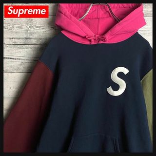 シュプリーム(Supreme)の【美品　超希少カラー】シュプリーム☆ Sロゴ マルチカラー パーカー　即完売(パーカー)