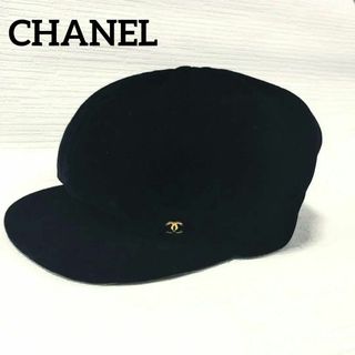 CHANEL - シャネル　ココマーク　キャスケット レディース　ブラック　帽子 ブランド