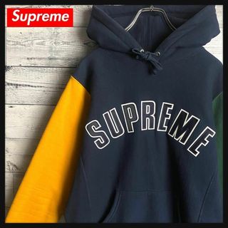 シュプリーム(Supreme)の【美品　超希少カラー】シュプリーム☆ アーチロゴ マルチカラー パーカー　即完売(パーカー)