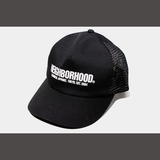 ネイバーフッド(NEIGHBORHOOD)の23SS ネイバーフッド LOGO PRINT MESH CAP キャップ 黒(キャップ)