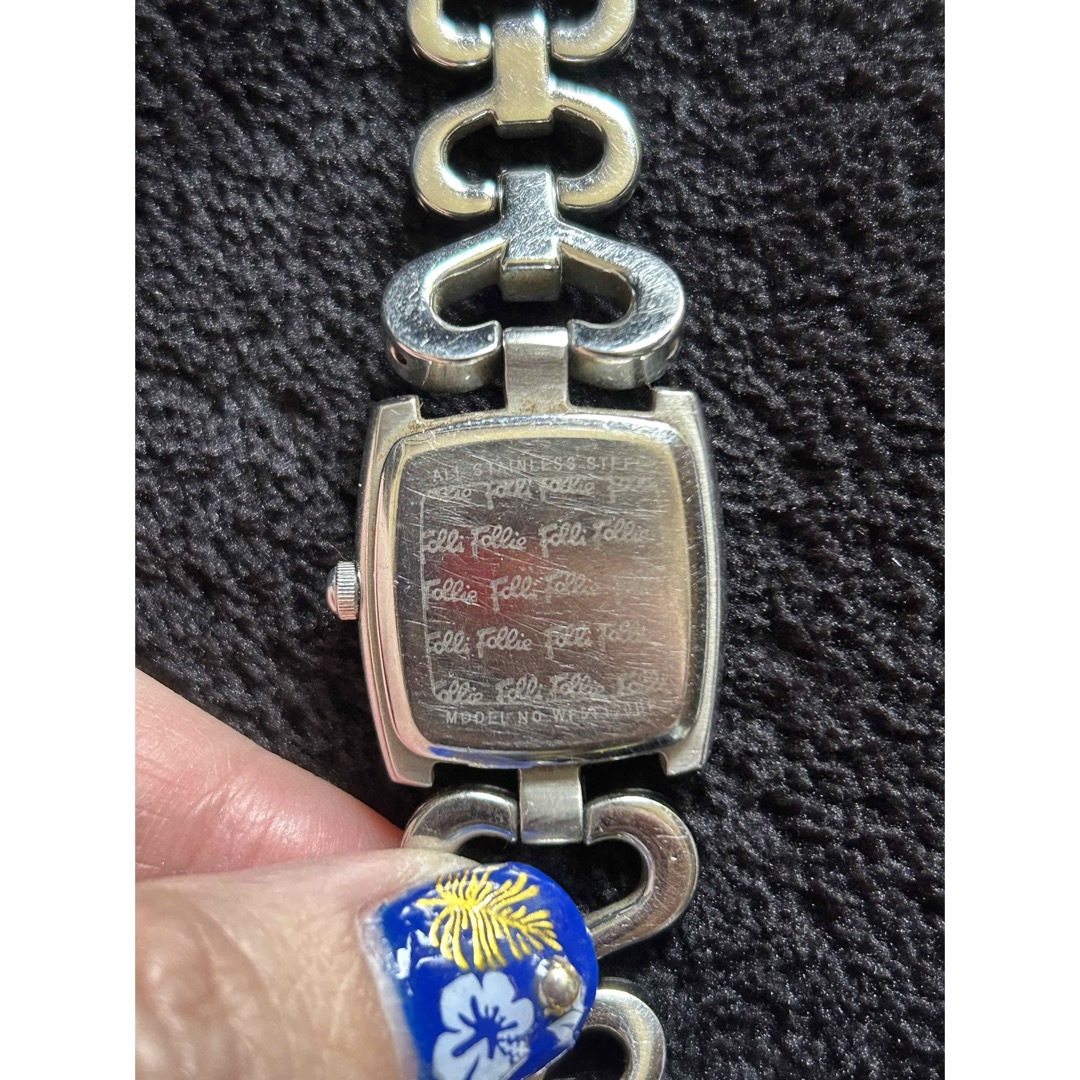 Folli Follie(フォリフォリ)のフォリフォリ 腕時計 白文字盤 ラインストーン　T541　アナログ　キラキラ時計 レディースのファッション小物(腕時計)の商品写真