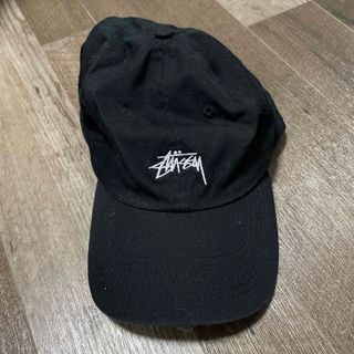 ステューシー(STUSSY)のSTUSSY ステューシー  ロゴ刺繍 ベースボールキャップ ブラック(キャップ)