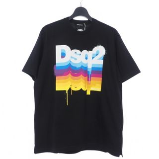 ディースクエアード(DSQUARED2)のディースクエアード 22SS ロゴプリント Tシャツ 半袖   M ブラック (Tシャツ/カットソー(半袖/袖なし))