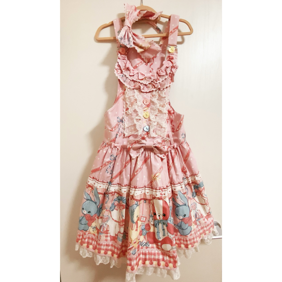 ひざ丈ワンピースAngelic pretty MELODY TOYS カチューシャセット