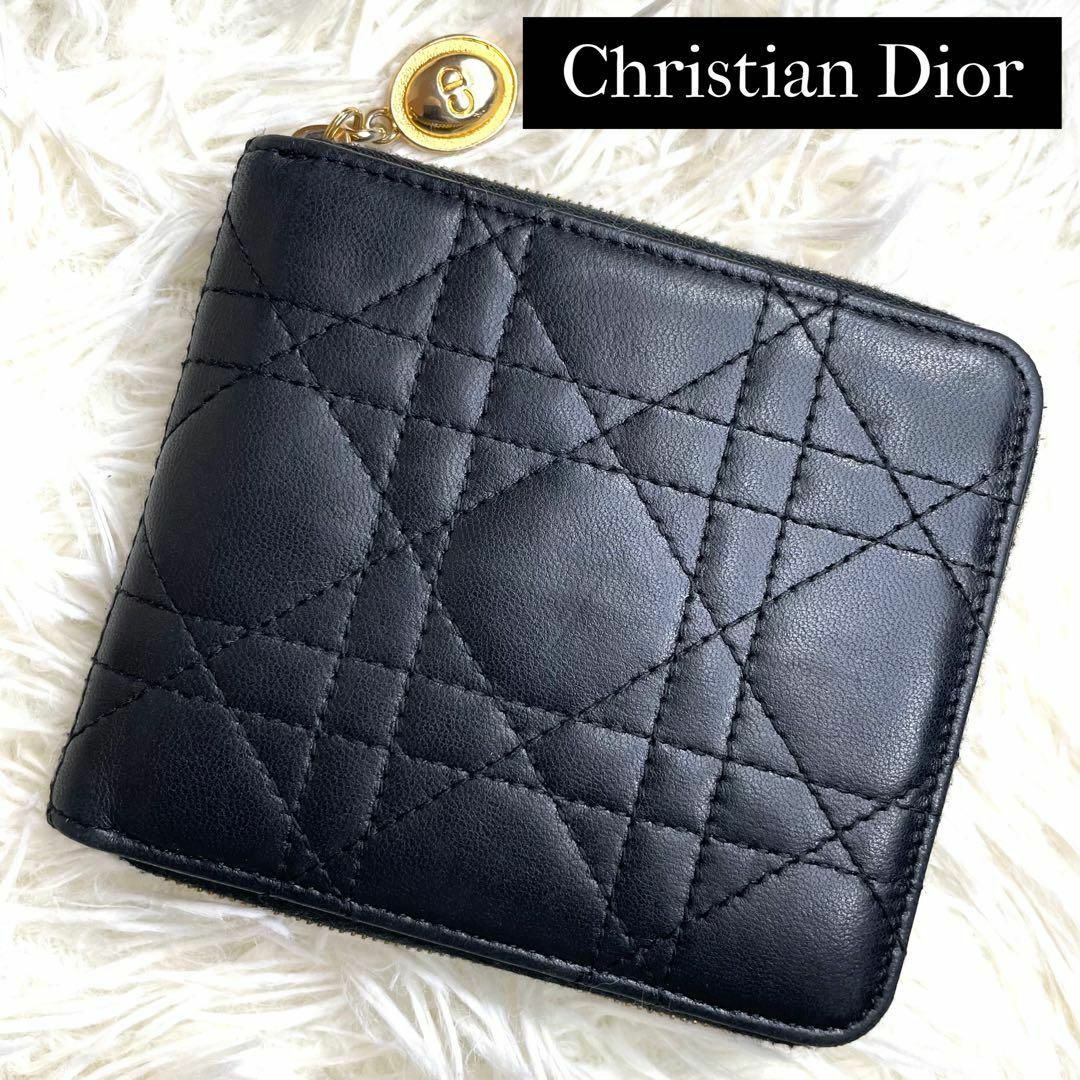 Christian Dior(クリスチャンディオール)の⋟極美品⋞ 入手困難 / クリスチャンディオール カナージュコンパクトウォレット レディースのファッション小物(財布)の商品写真